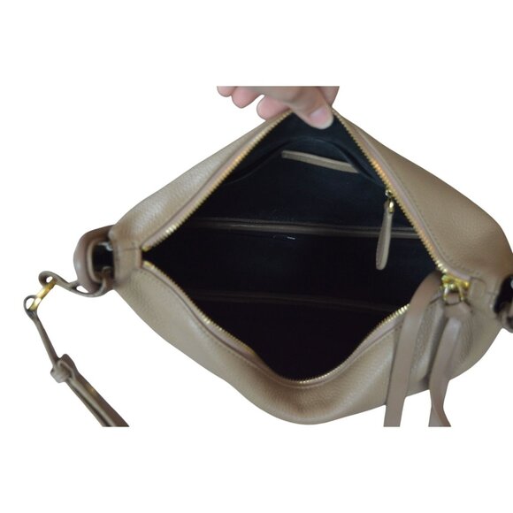 Aallyn Leather Marley Hobo in Biscotti Purse Shoulder Bag Neutral Boho Chic Fall - Picture 8 of 16